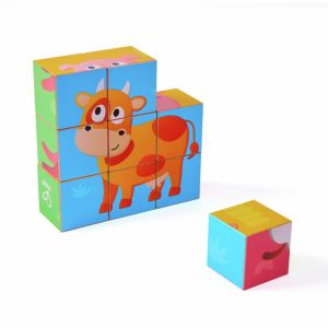 Puzzle de Bloques de Animales de Granja