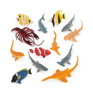 Tubo de 14 animales marinos