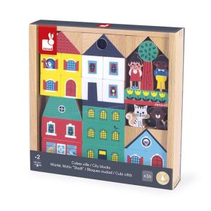 bloques de madera ciudad